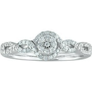 1/6 Carat T.W. Diamond Cluster Promise Ring in Sterling Silver