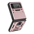 thumbnail image 3 of Estuche Para Teléfono Compatible Con Samsung Galaxy Z Flip 3 Tpu Soporte De Anillo De Metal Magnético Cubierta De Estuche A Prueba De Golpes sonducket EL016467-07, 3 of 5
