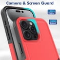 thumbnail image 5 of Decase Heavy-Duty Case for iPhone 16 Pro Max,Dual Layer Military Grade Drop Protection Anti-Fingerprint Anti-Scratch Hard Back Cover Silicone Bumper Shockproof Case for iPhone 16 Pro Max,Red, 5 of 5