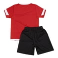 thumbnail image 4 of YONGHS Kids Boys Soccer Jersey with Shorts Set Football Basketball Sports Team Training Uniform Red 7-8, 4 of 7
