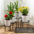 thumbnail image 6 of Best Choice Products Set of 4 Indoor Outdoor Metal Plant Stands, Flowerpot Holders for Home & Garden w/Starburst Design, 6 of 7