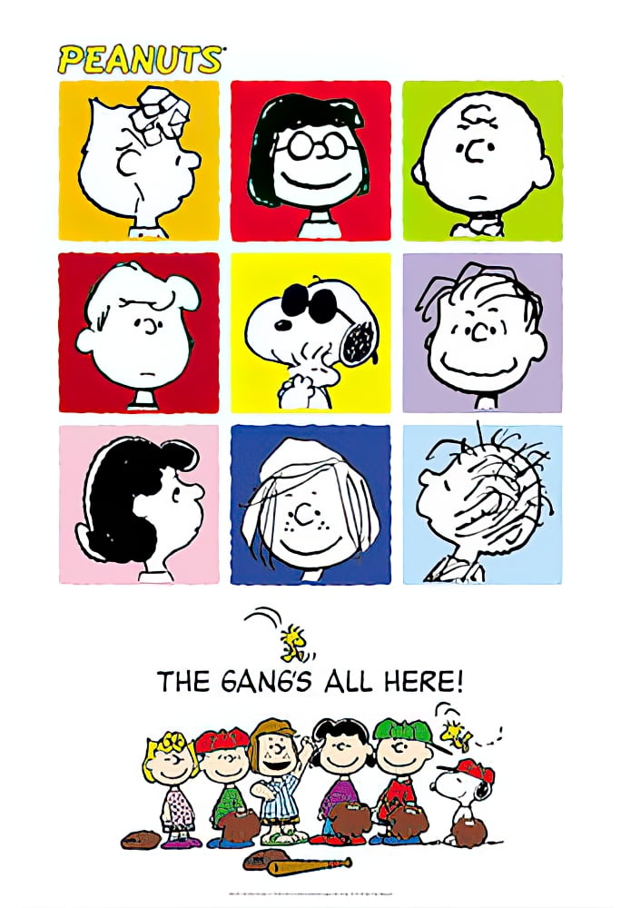 Peanuts TV Show Poster / Print (The Gang's All Here Snoopy Charlie