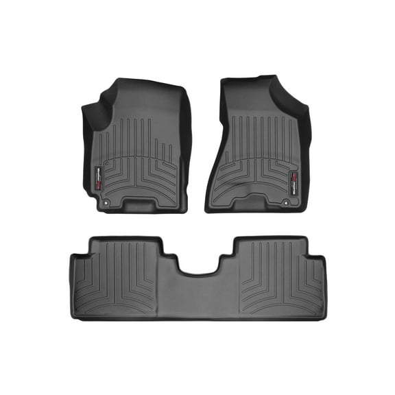 WeatherTech Custom Fit FloorLiners compatible with 2005-2010 Kia Sportage - 1st & 2nd Row, Black