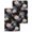 Blue Purple Black, variant on Farmhouse Flowers Kitchen Dish Towels for Drying Dishes Set of 3, Botanical Purple Blue Floral Plants Waffle Weave Microfiber Hand Tea Bathroom Towels Quick Dry & Absorbent Towel 12x12