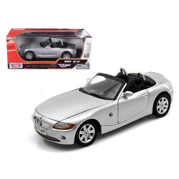 BMW Z4 Convertible Silver 1/18 Diecast Model Car by Motormax
