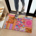 thumbnail image 2 of Bohemian Floral Patchwork Non-Slip Entryway Door Mat,Boho Indoor Decor Durable Low Plush Door Mat,Washable Welcome Rug for Patio Hallway Home Decor 16x47 Inches, 2 of 7