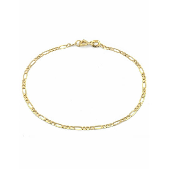 Pulso Figaro Casa del Anillo 2 mm ORO Sólido 14K 18 cm
