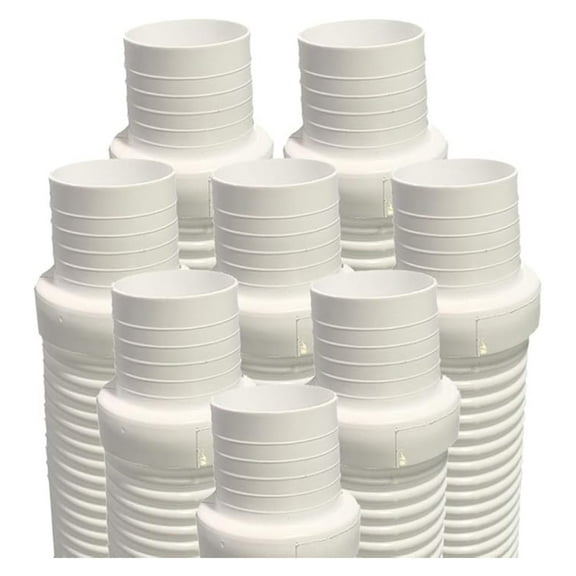 8 Pack Pool Cleaner Hose - Universal Suction Hose 4ft Long - Fits Kreepy Krauly, Baracuda, Hayward Navigator & More