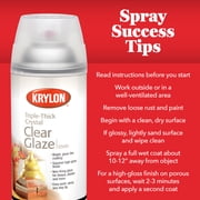 Krylon Triple-Thick Crystal Clear Glaze, High Gloss, Clear, 12 oz