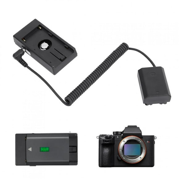 Camera Battery Pack Coupler, Space Saving Portable Battery Pack Coupler With Spring Cable For NP-FZ100 Battery For DSLR Camera