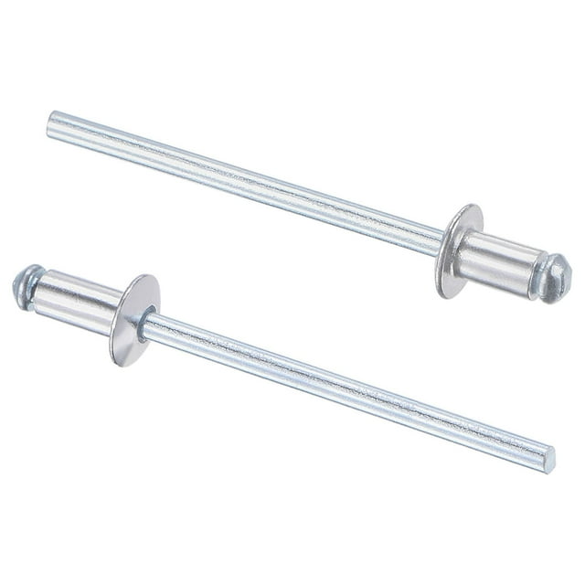 Unique Bargains 3.2mm Diameter 6mm Grip Length Silver Tone Aluminum Blind Rivets 60 Pack