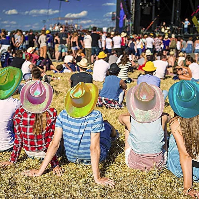 Neon Cowboy Hat, Disco Cowgirl Hat, Sparkly Glitter Space  display picture 1