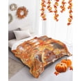 thumbnail image 4 of Orange Leaves and Squirrel Flannel Blanket for Bed,Travel and Camping, Fall Maple Leaf Super Soft Cozy Blanket for All Seasons 40"x50", 4 of 6