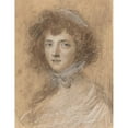thumbnail image 2 of Sir Joshua Reynolds 12x14 Gold Ornate Wood Frame and Double Matted Museum Art Print Titled - Head and Bust of a Woman, 2 of 4