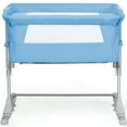 thumbnail image 5 of Costway Baby Playard Bassinet Bed Side Crib Infant Sleeper Breathable Mesh with Carrying Bag Blue, 5 of 8