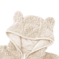 thumbnail image 4 of Jumpsuit Bear Onesies Outwear Snowsuit Newborn Baby Fleece Footie Snowsuit Winter Bunting Onesie Warm Hooded Romper Jumpsuit Outfits for Girls Boys Beige 9 Months, 4 of 6