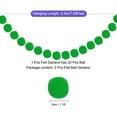 thumbnail image 2 of Uxcell 2Pcs Felt Ball Garland Light Green Pom Pom Garland Handing Balls 7.55 Feet Long 20 Balls for Christmas, 2 of 6