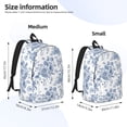 thumbnail image 2 of Disketp Rose Flowers print Canvas Backpack Lightweight Travel Daypack Student Rucksack Laptop Backpack-, 2 of 5
