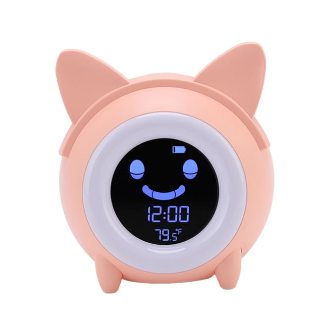 Reloj despertador para niños, mini despertador electrónico con diseño de gato de dibujos animados, valor inmejorable Jadeshay A