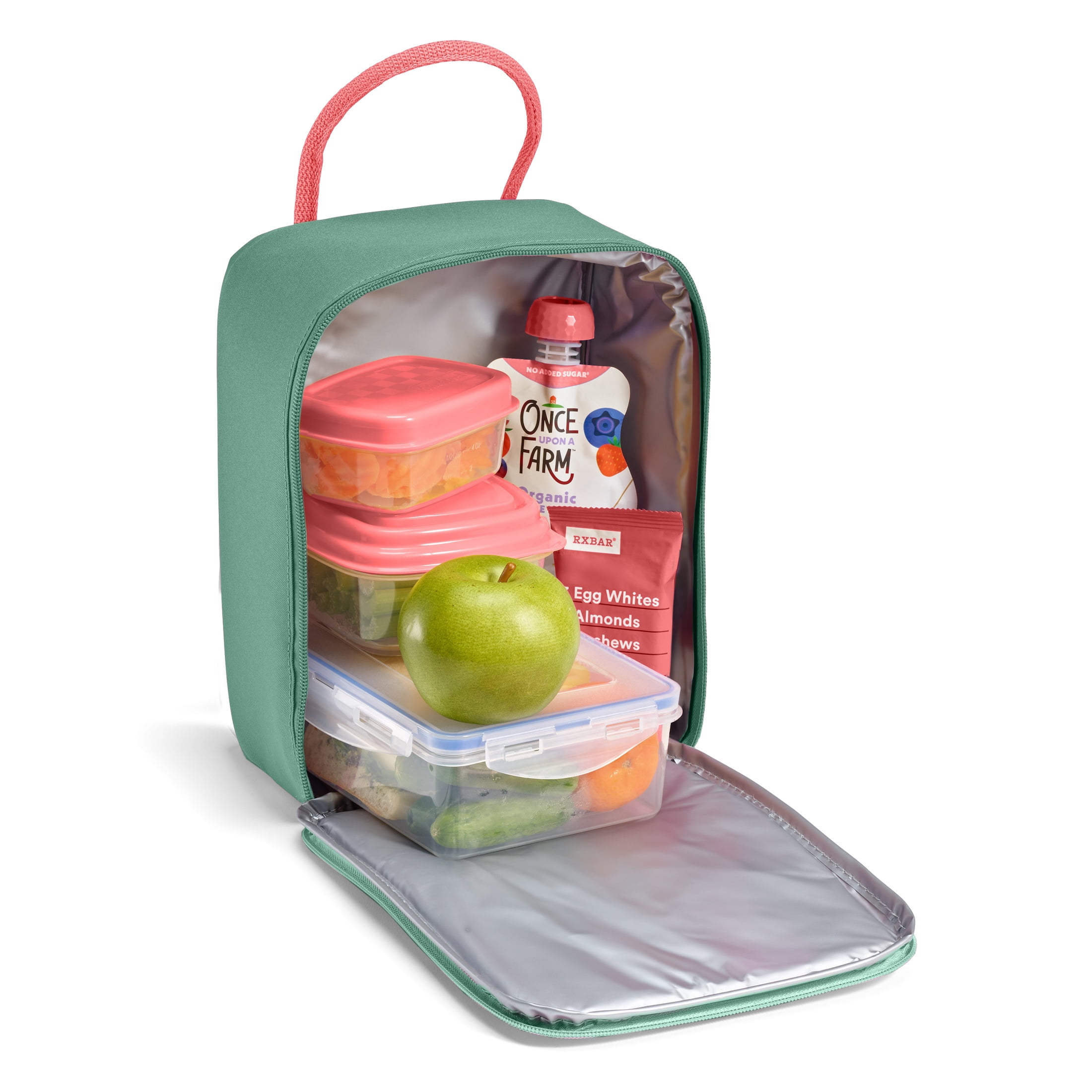 Fit & Fresh Connor Lunch Bag, Reusable Insulated Lunch Bag for Kids and Tweens, Lunch Box for School, Green