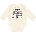 thumbnail image 3 of Inktastic Blessed and Loved Baby Girl Girls Long Sleeve Baby Bodysuit, 3 of 5