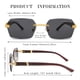 thumbnail image 5 of Gafas de sol Hycredi sin montura rectangulares estilo retro Y2K, 5 of 6