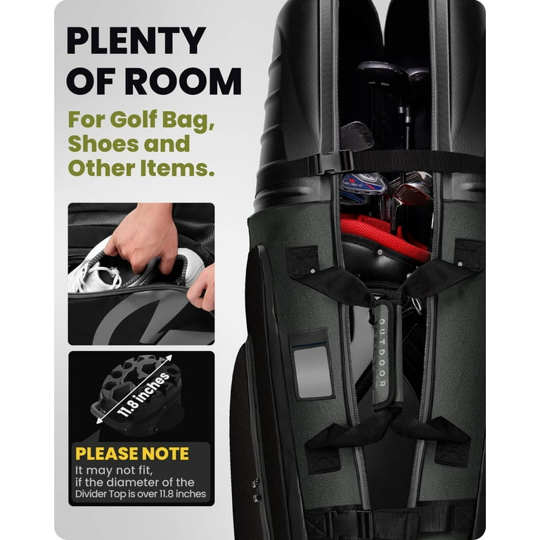 OutdoorMaster Golf Travel Bags with Shell Cover, Carry