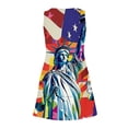 thumbnail image 5 of ZHUGeLI 4th of July Outfits for Women, Women's Casual With Pockets Summer Floral Print Dress V-Neck Mini Dresses, American Flag Patriotic Outfits Up to 50% off Clearance, 5 of 7