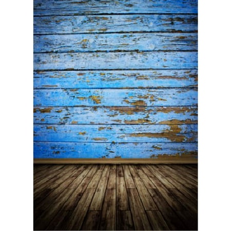 5x7ft Vintage Blue Lightingampampstudio Wood Floor Backdrop