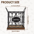 thumbnail image 2 of Txkrhwa K Cup Storage Organizer, Coffee Pod Holder with Wooden Base, Coffee Capsule Metal Basket, Coffee Bar Accessories for Kitchen Office Cafe, 2 of 11