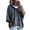 Dark Gray, variant on summer sweaters for women lightweight Lace Up Front Hooded Knit Sweater Oversized Batwing 3/4 Sleeve Loose Casual Womens Pullover Tops