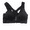 Black, variant on BIMEI Women's Mastectomy Zip Front Sports Bra Plus Size Yoga Wireless Post-Surgery Bra Gray M