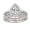 Pear White 2.5 Ct, variant on Wuziwen 3 Carats Teardrop Wedding Ring Set for Women Vintage 18K Yellow Gold Plated AAAAA CZ Sz 4