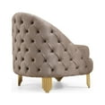 thumbnail image 3 of Vanessa Tufted Upholstery Chair finished with Velvet Fabric in Taupe, 3 of 3
