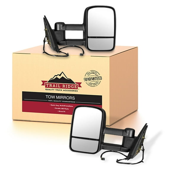 Trail Ridge Tow Mirror Power Heated Textured Black Pair Set for Silverado Sierra TR00012 Fits select: 2014-2019 CHEVROLET SILVERADO, 2014-2019 GMC SIERRA