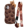 thumbnail image 1 of IBAOLEA Case Compatible with iPhone 11 Pro Max, Creative Fun 3D Cartoon Cookies Design with Cute Pendant Soft Silicone Bumper Shockproof Protective Case (Cookies Bear, iPhone 11 Pro Max), 1 of 7