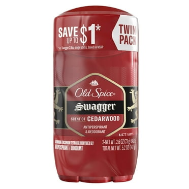 Old Spice Invisible Solid, Antiperspirant Deodorant for Men, Stick, Swagger, 2.6 oz (2 Pack)