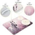 thumbnail image 4 of Horse in Pink Field Dish Drying Mat for Kitchen Counter, Ultra Absorbent Reversible Microfiber Dishes Drying Rack Pad Heat-resistant Mats 16x18in Home Decor, 4 of 7