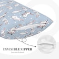 thumbnail image 3 of Daiia Rabbit Is Eating Carrots Bedding Waterproof Pillow Protector Zippered Queen – Bed Bug Proof Pillow Encasement-16"x24", 3 of 6