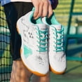 thumbnail image 4 of Lightweight Training Badminton Shoes Girls Tennis Shoes Women Court Shoes for Pickleball Sturdy Squash Shoes Sneaker, 4 of 6