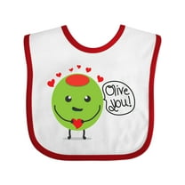 Inktastic Olive You Boys or Girls Baby Bib