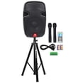 thumbnail image 1 of Rockville RAM12BT Haut-Parleur PA 12 Pouces Rechargeable 600 W + 2 Micros + Bluetooth + Support, 1 of 1