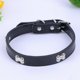 thumbnail image 1 of 2 Piece Pet Supplies PU Leather Dog Collars Cute Bone Pet Neck Collar Outdoor Traction Collar, Blue+Black Betterlifefg, 1 of 2