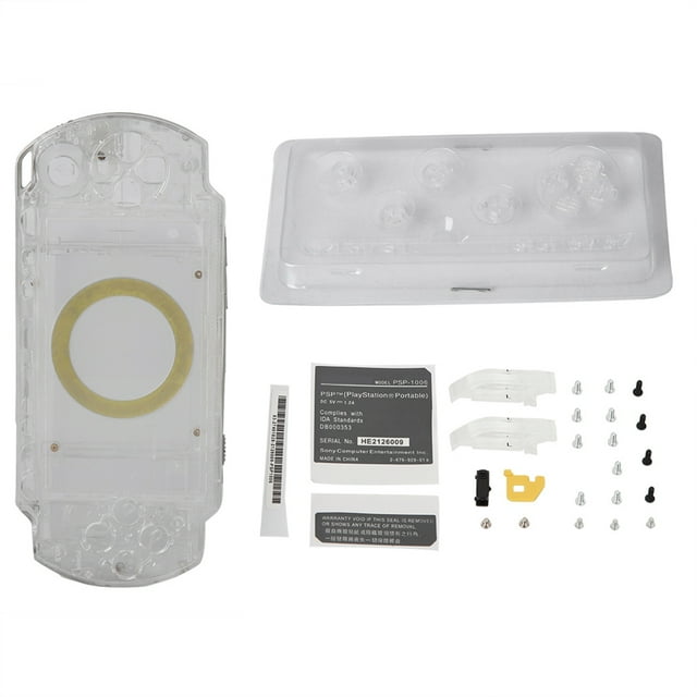 Kit de carcasa de repuesto para PSP 1000 (transparente)