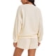 thumbnail image 3 of Conjuntos de sudadera cortos para mujer ATHLECHIC, conjunto de sudadera con mangas de murciélago, conjunto de lounge casual, sudadera cómoda talla S, color albaricoque, 3 of 4