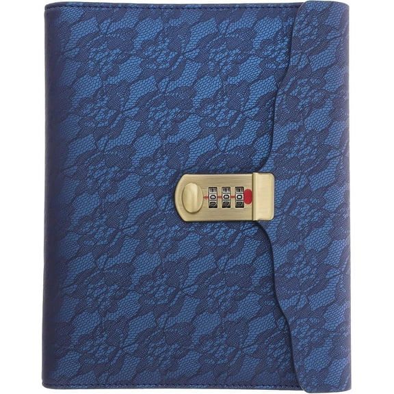 Travelers Notebook, A5 Binder Leather Refillable Notebook for Filler Paper Writing Pad, Journal Planner Binder Blue