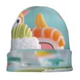 thumbnail image 7 of Rocae Kawaii Sushi Characters Delight for Beanies Hats for Men Women Warm Chunky Knit Hats Winter Adult Milk Silk Knitted Beanie, 7 of 7
