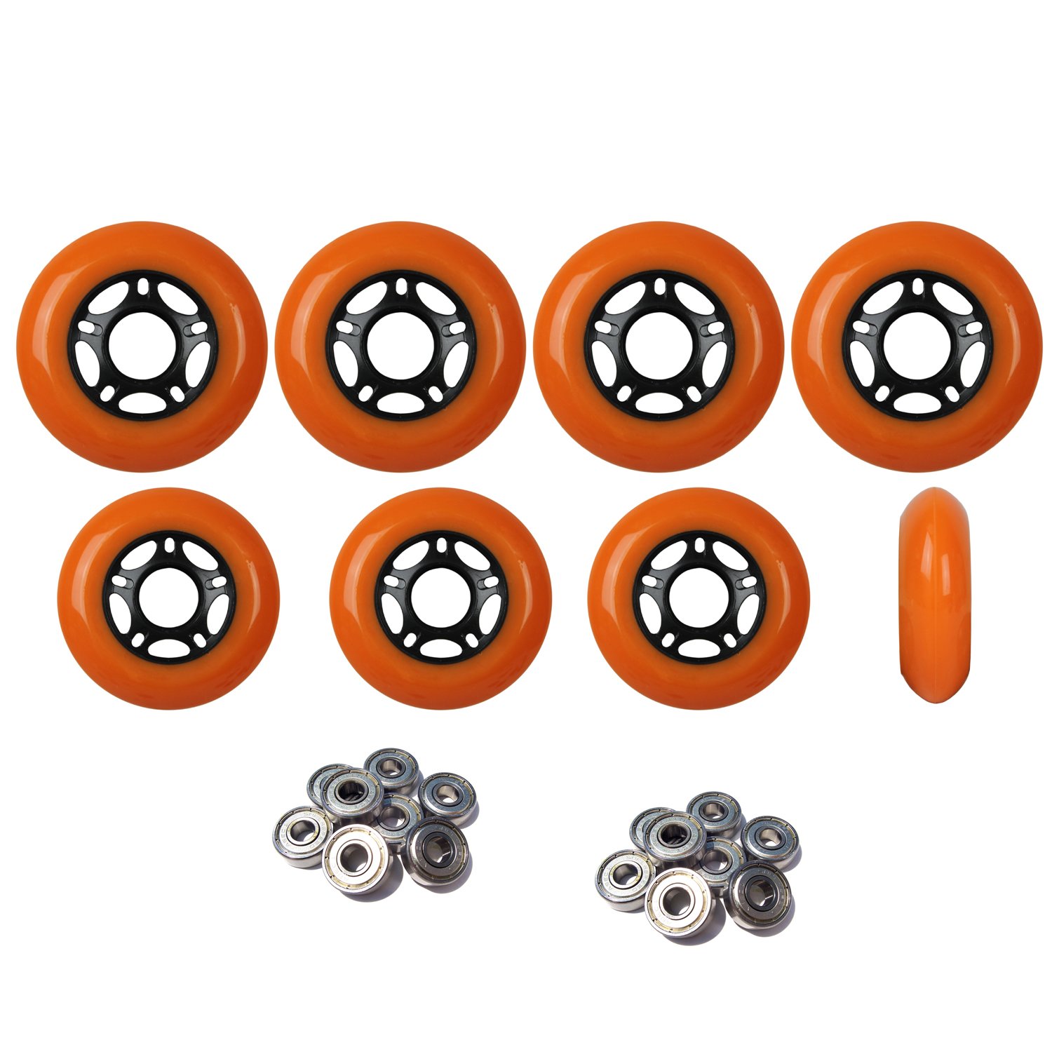 8 Ruote In Linea: 72 Mm Inline Skate Rolls Con Cuscinetti A Sfera ABEC