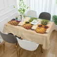 thumbnail image 5 of Coolnut Pineapples Beach Rectangle Tablecloth Waterproof Polyester Table Clothative Stain Resistant & Wrinkle Resistant Washable Table Cover for Dining Table/Party/Camping 54x57 Inch Decor Gift, 5 of 7