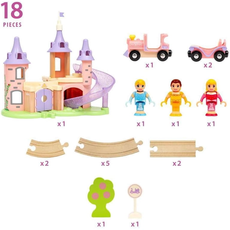BRIO World Disney Princess Castle Set FSC-Certified Wood Train Set